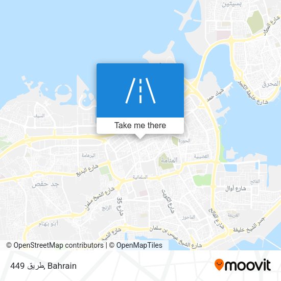 طريق 449 map