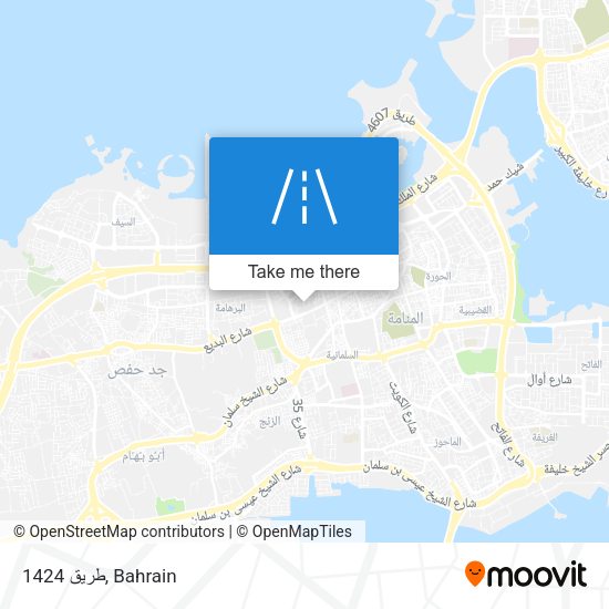 طريق 1424 map