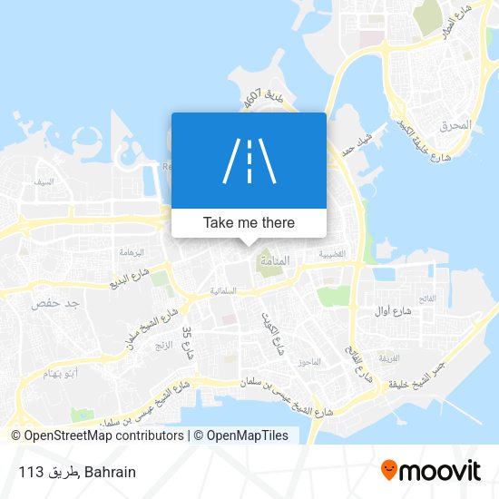 طريق 113 map