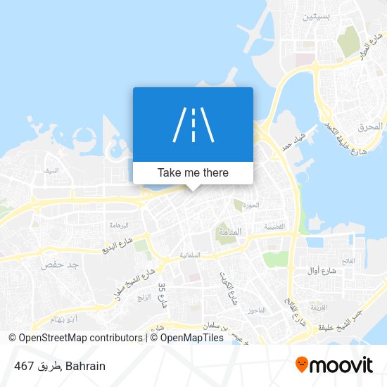 طريق 467 map