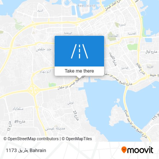 طريق 1173 map