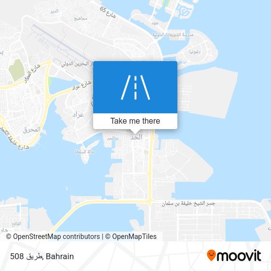 طريق 508 map