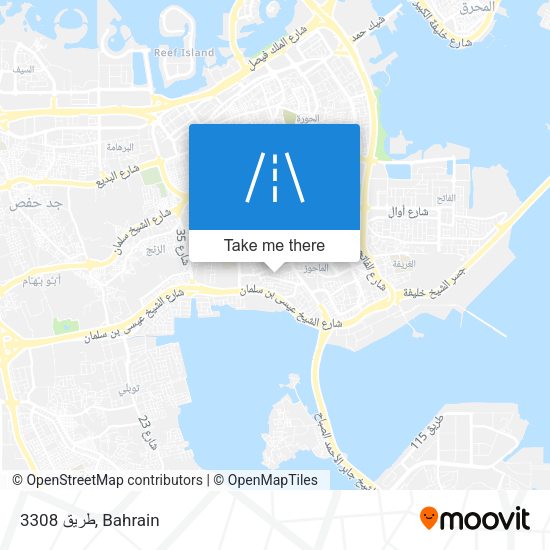 طريق 3308 map