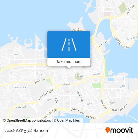 شارع الامام الحسين map
