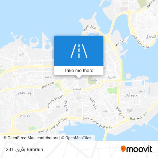 طريق 231 map