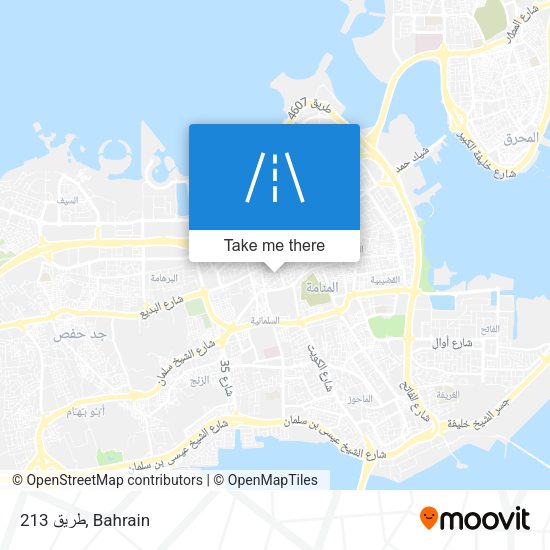 طريق 213 map