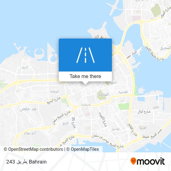 طريق 243 map