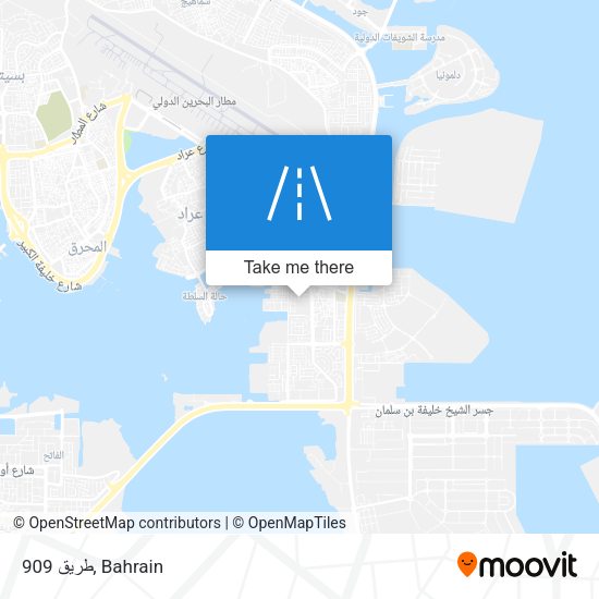 طريق 909 map