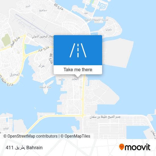 طريق 411 map