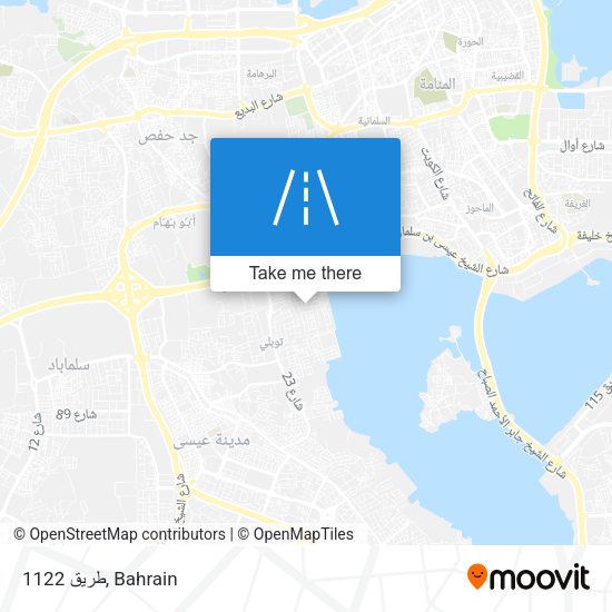 طريق 1122 map