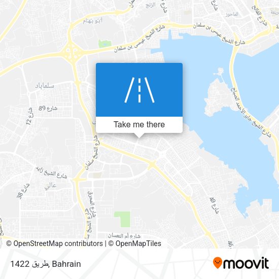 طريق 1422 map