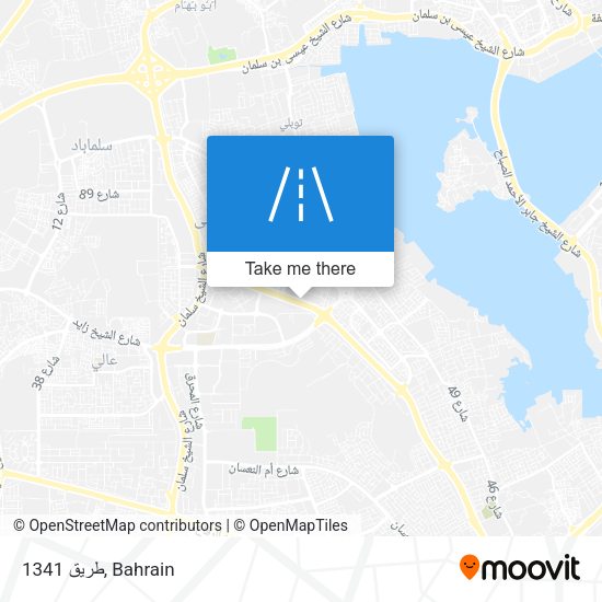 طريق 1341 map