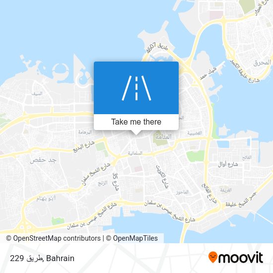 طريق 229 map