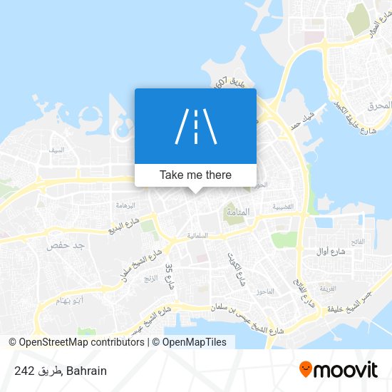 طريق 242 map