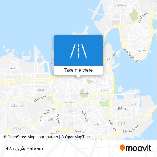 طريق 425 map