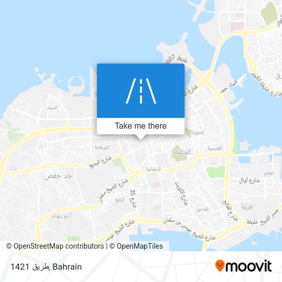 طريق 1421 map