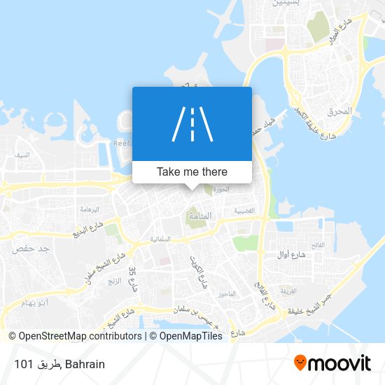 طريق 101 map