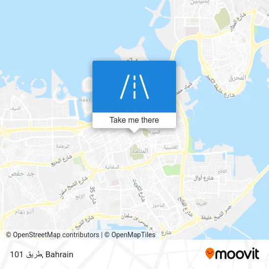 طريق 101 map