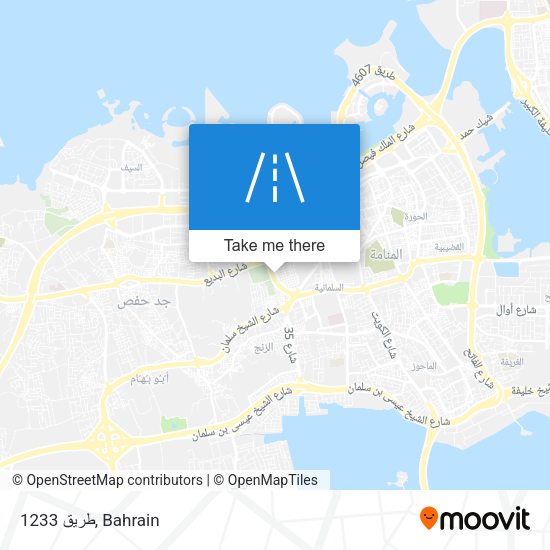 طريق 1233 map