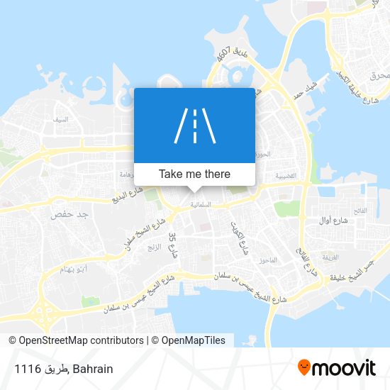 طريق 1116 map