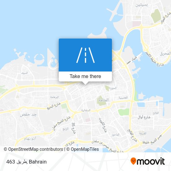 طريق 463 map