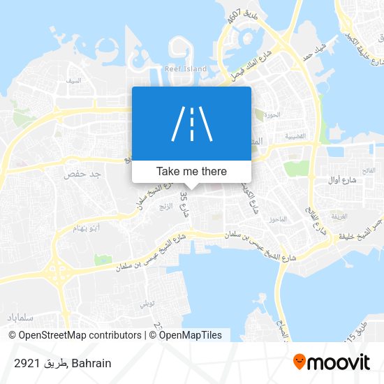 طريق 2921 map