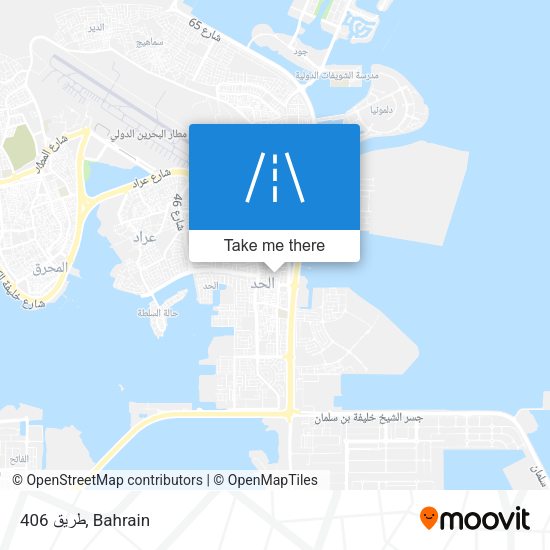 طريق 406 map