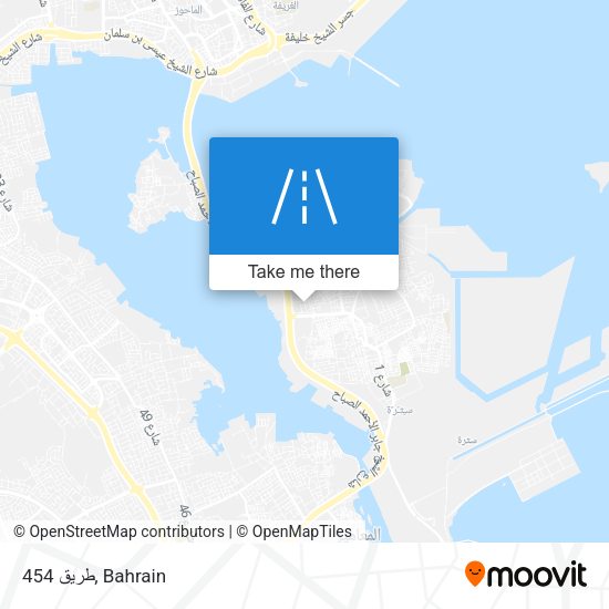 طريق 454 map
