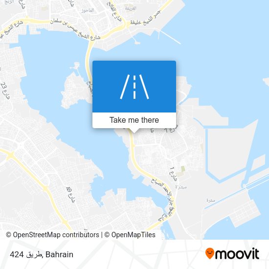 طريق 424 map