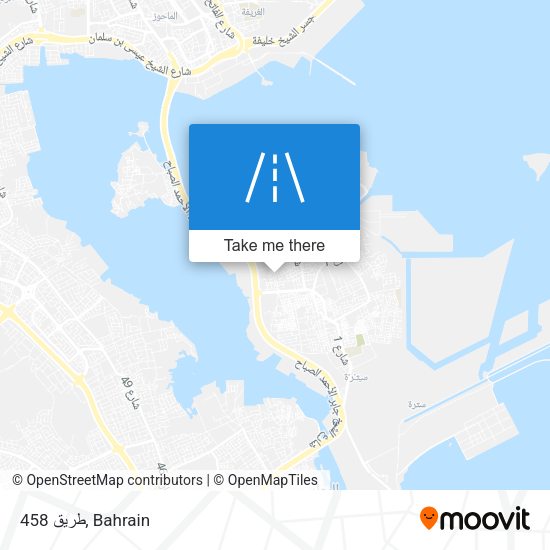 طريق 458 map