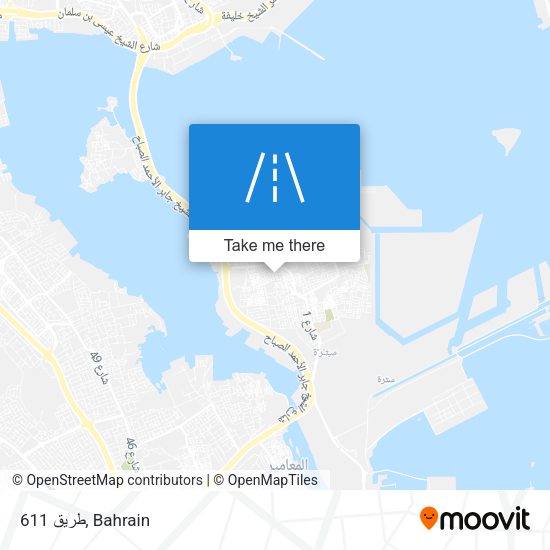 طريق 611 map