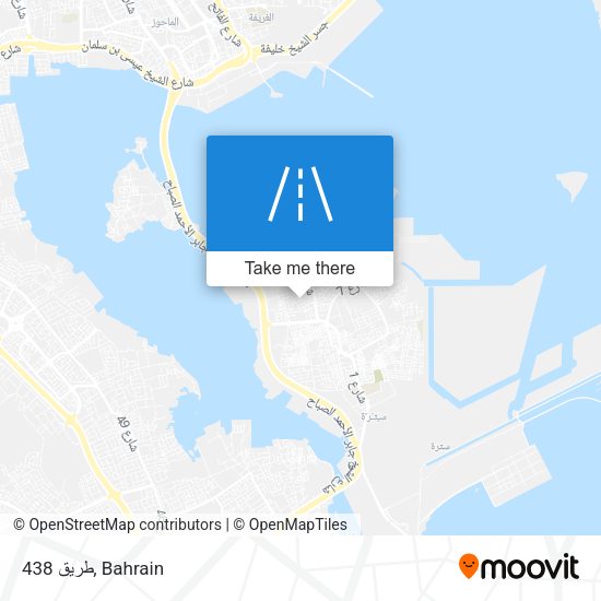 طريق 438 map