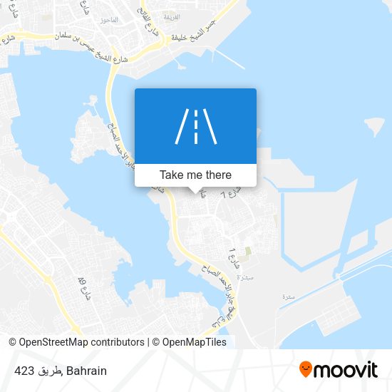 طريق 423 map
