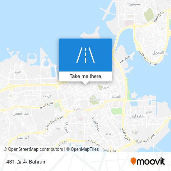 طريق 431 map