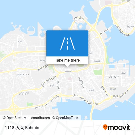 طريق 1118 map