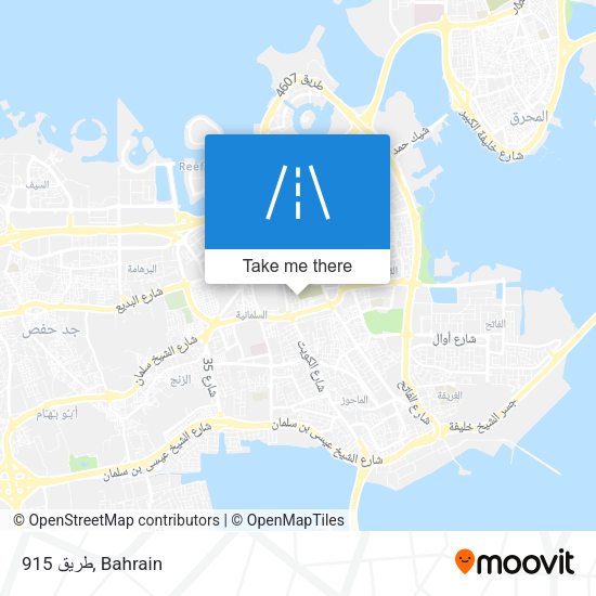 طريق 915 map