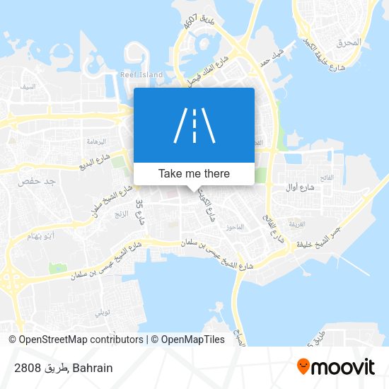 طريق 2808 map