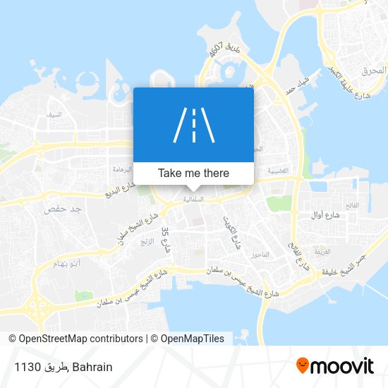 طريق 1130 map