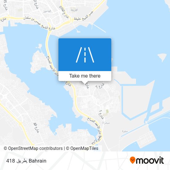 طريق 418 map
