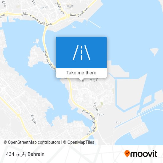 طريق 434 map