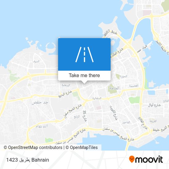 طريق 1423 map