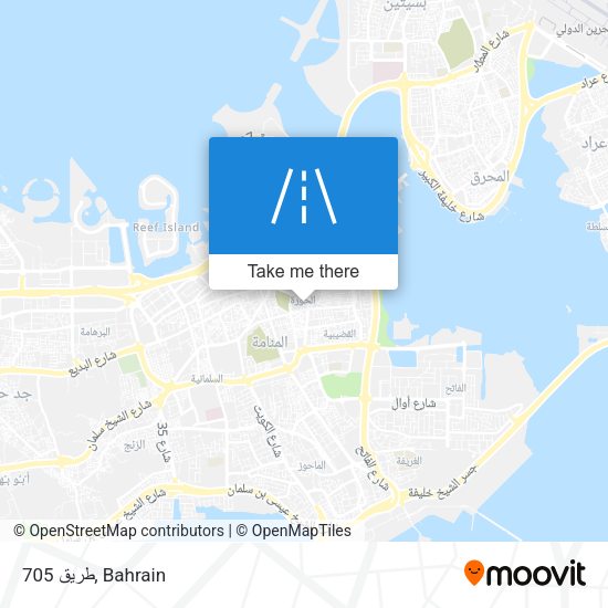 طريق 705 map