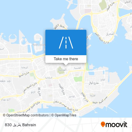 طريق 830 map