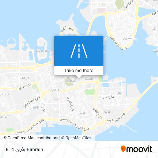 طريق 814 map
