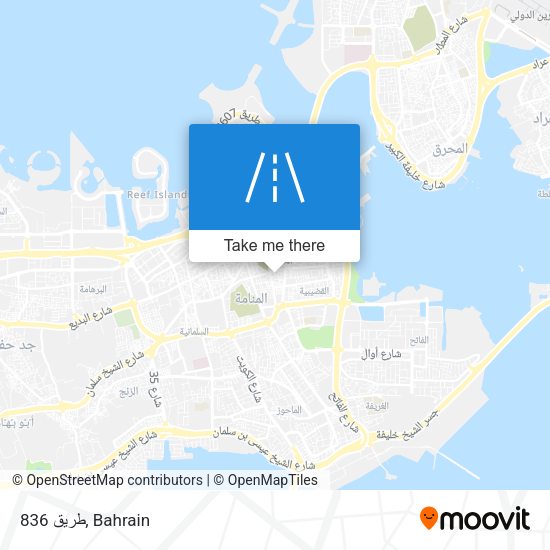 طريق 836 map