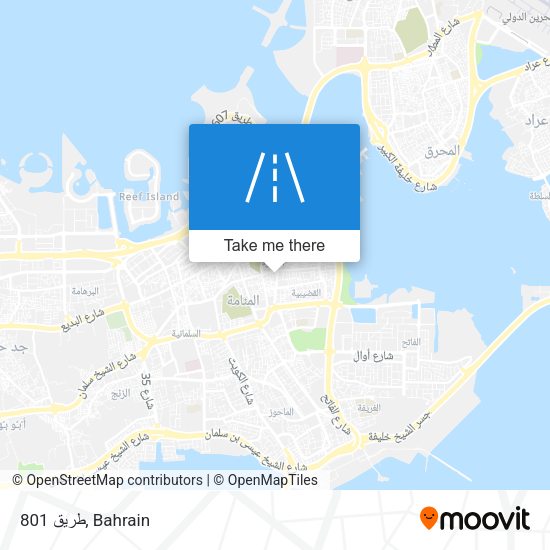 طريق 801 map