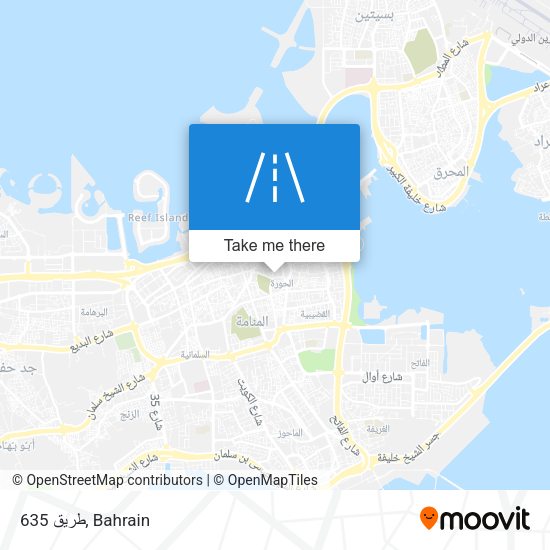 طريق 635 map