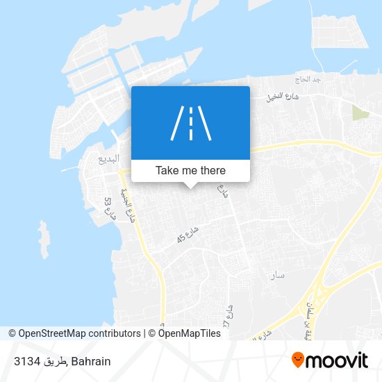 طريق 3134 map