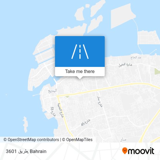 طريق 3601 map
