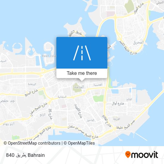 طريق 840 map